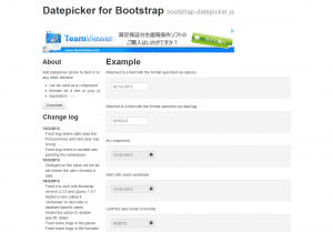 Datepicker for Bootstrap  from Twitter